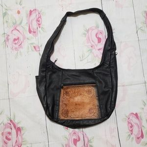 Vintage leather hobo